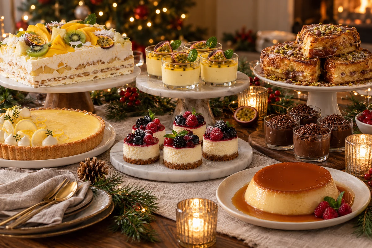 A selection of festive desserts