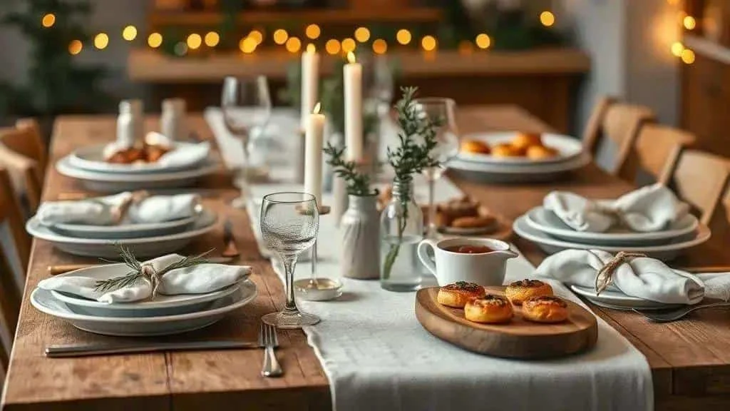 A simple festive table setting