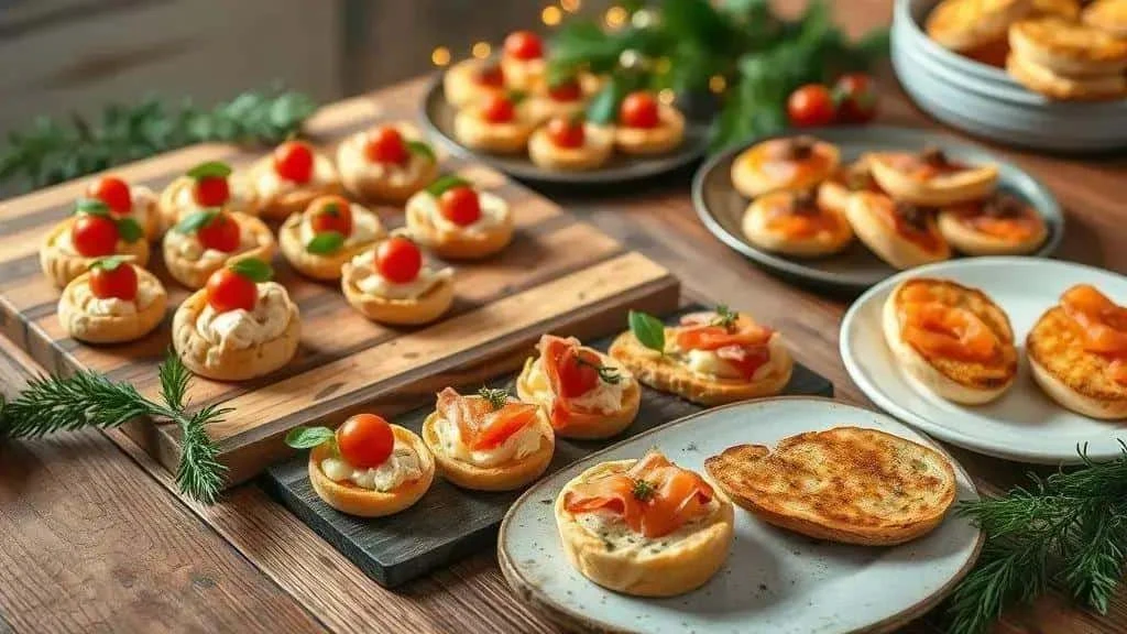 A spread of small party starters