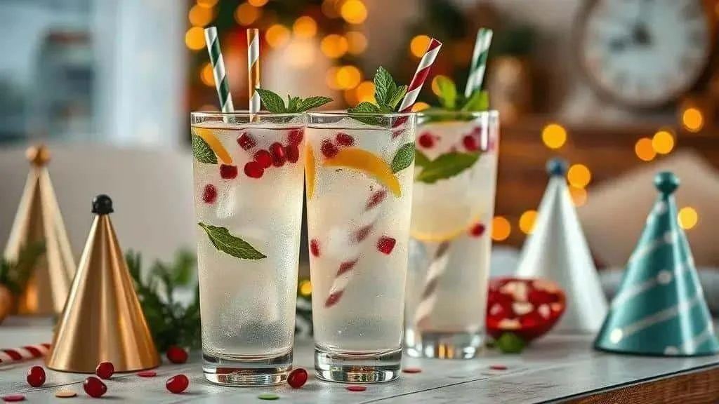 Alcohol-free fruit drinks for a New Year celebration