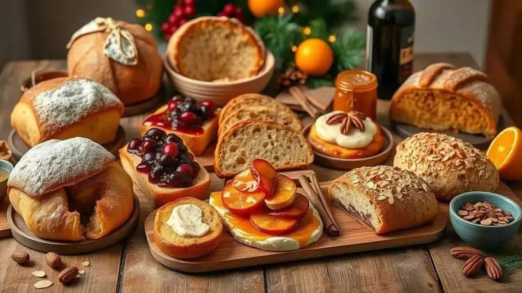 An assortment of breads and toast for festive flavour ideas
