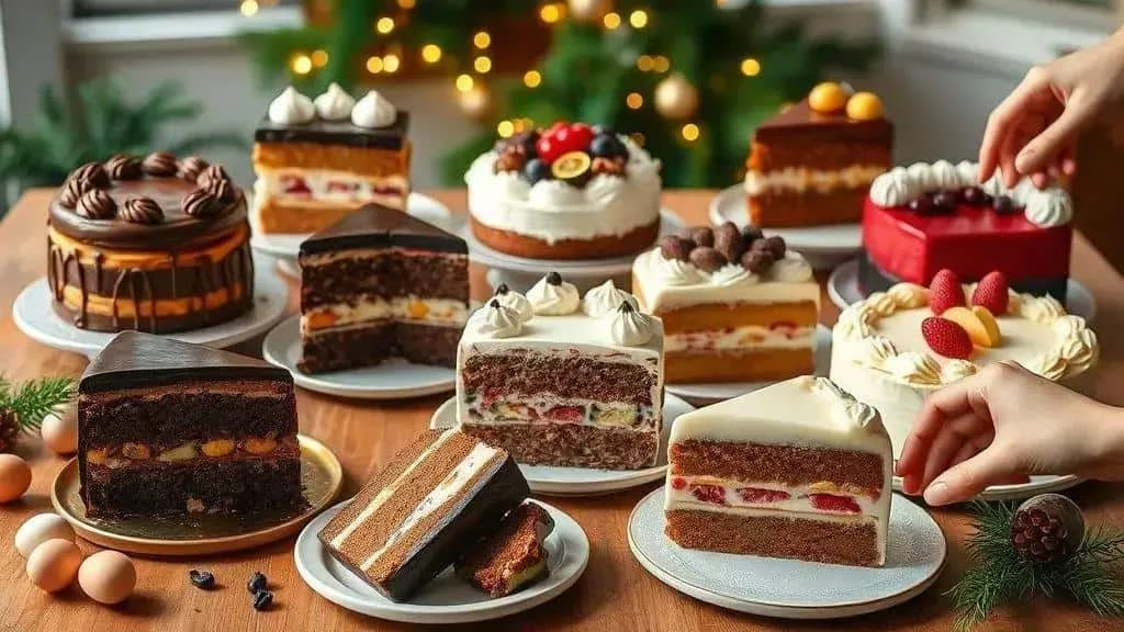 Assorted celebration cakes