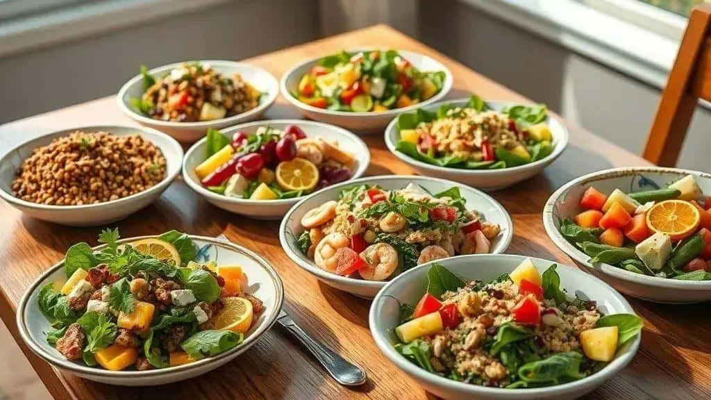 Assorted festive salads