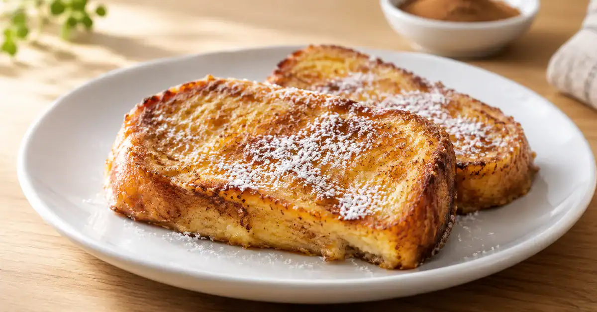 Golden oven-baked rabanada slices
