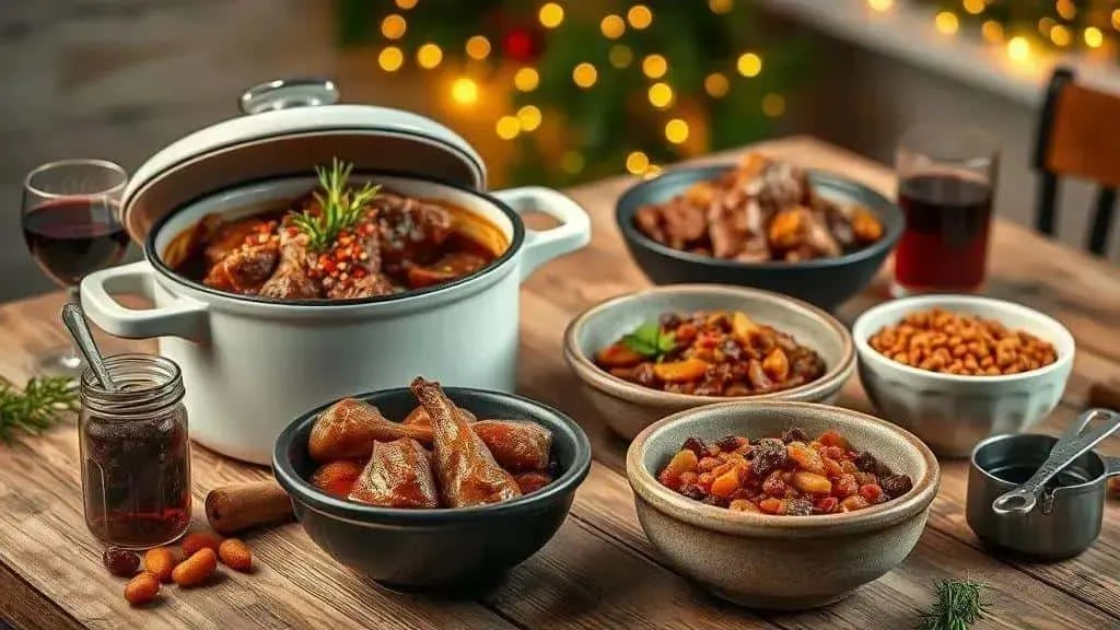 Beef casserole and alternative vegetable dishes