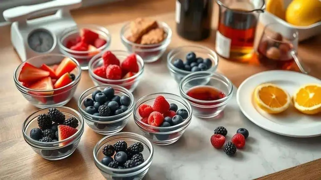 Berries and citrus prepared for clericot
