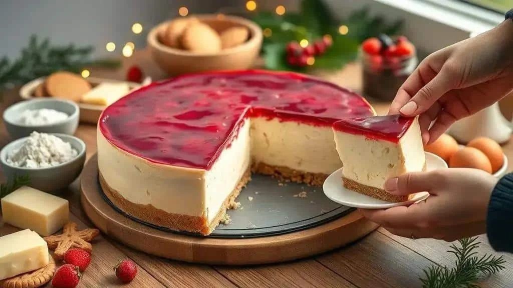 Berry cheesecake and a slice