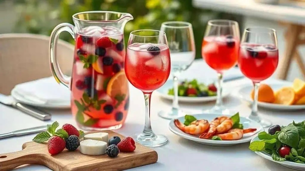 Berry clericot served with food