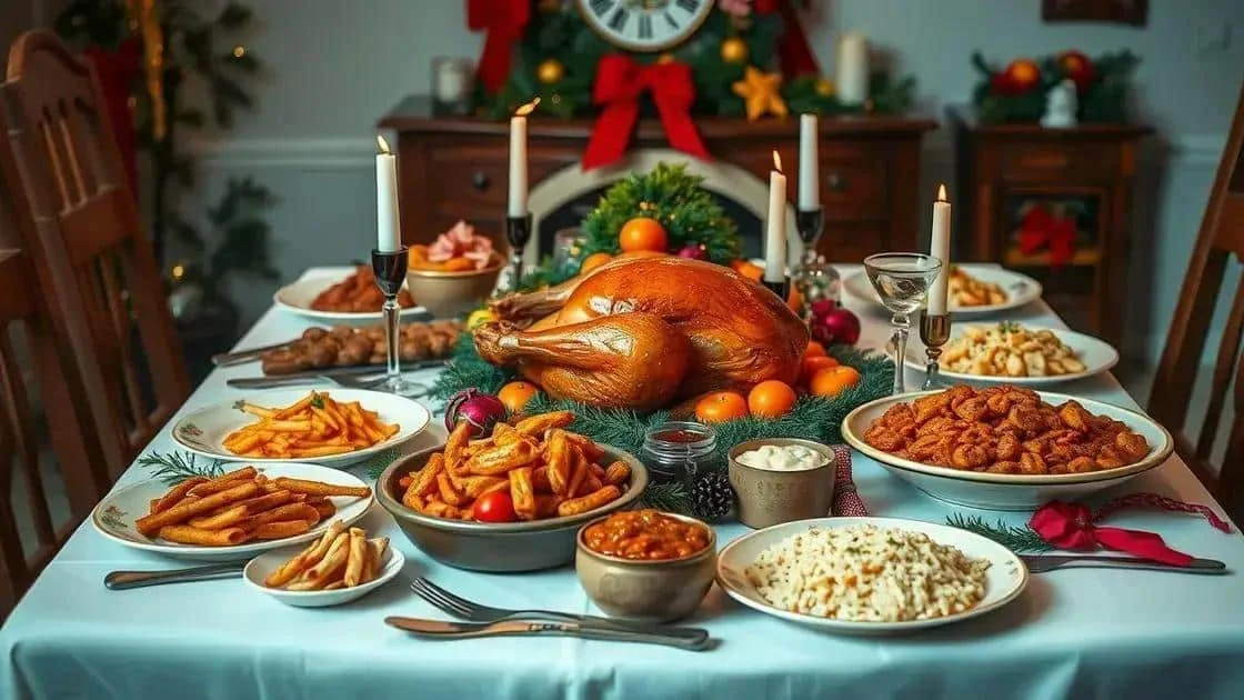 Brazilian Christmas food on a festive table