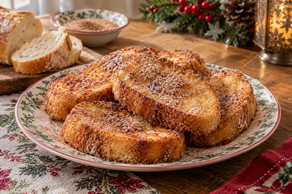 Brazilian Christmas French toast with cinnamon sugar