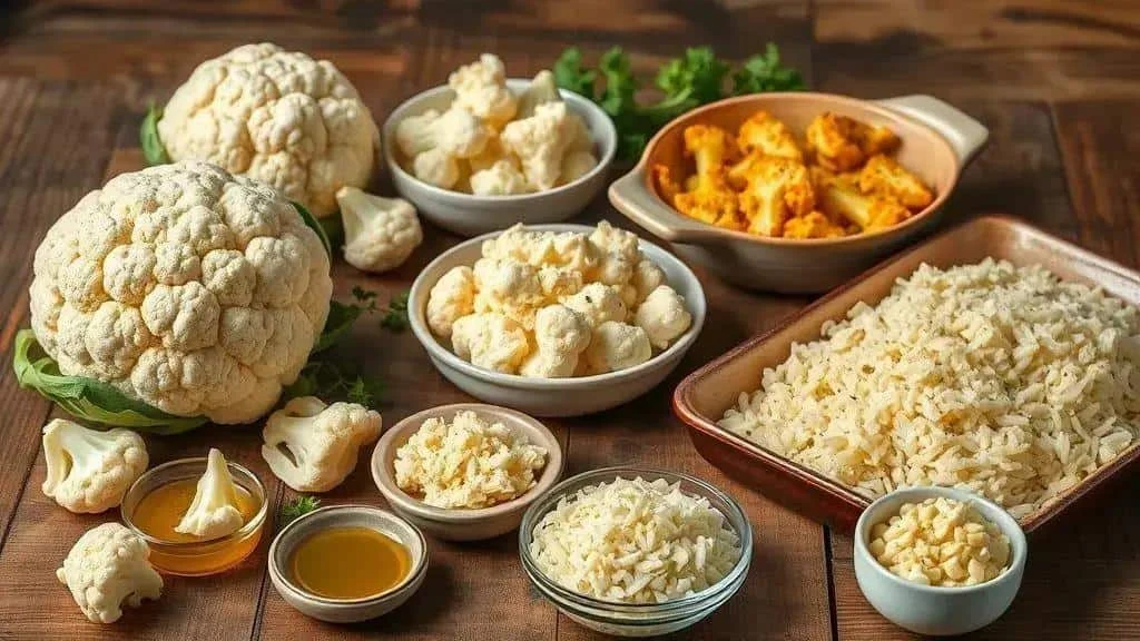 Cauliflower gratin served at a dining table
