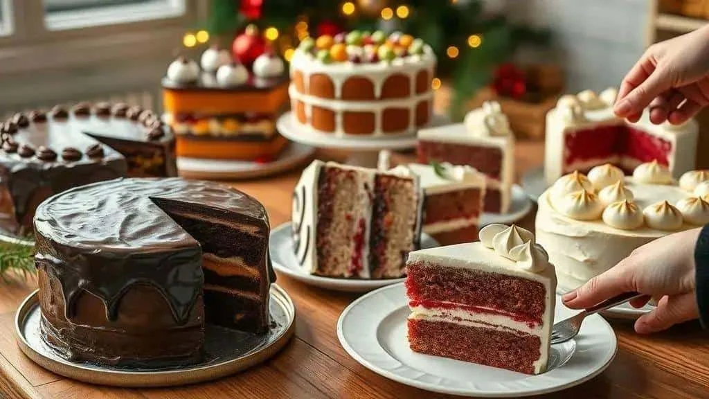 Celebration cakes and slices
