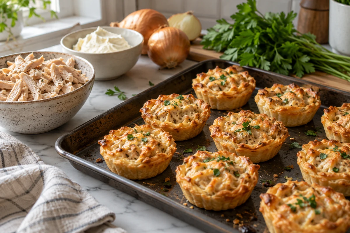 Chicken vol-au-vents with a creamy filling