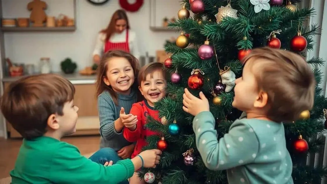 Children making festive decorations Children making festive decorations