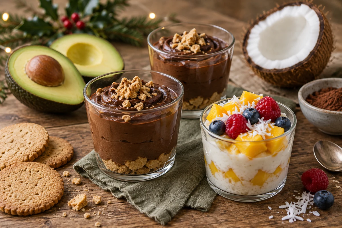 Chocolate and coconut vegan dessert cups Chocolate and coconut vegan dessert cups