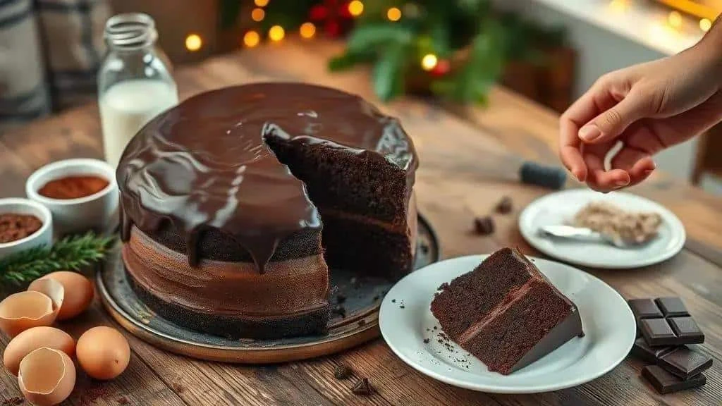 Chocolate cake with ganache