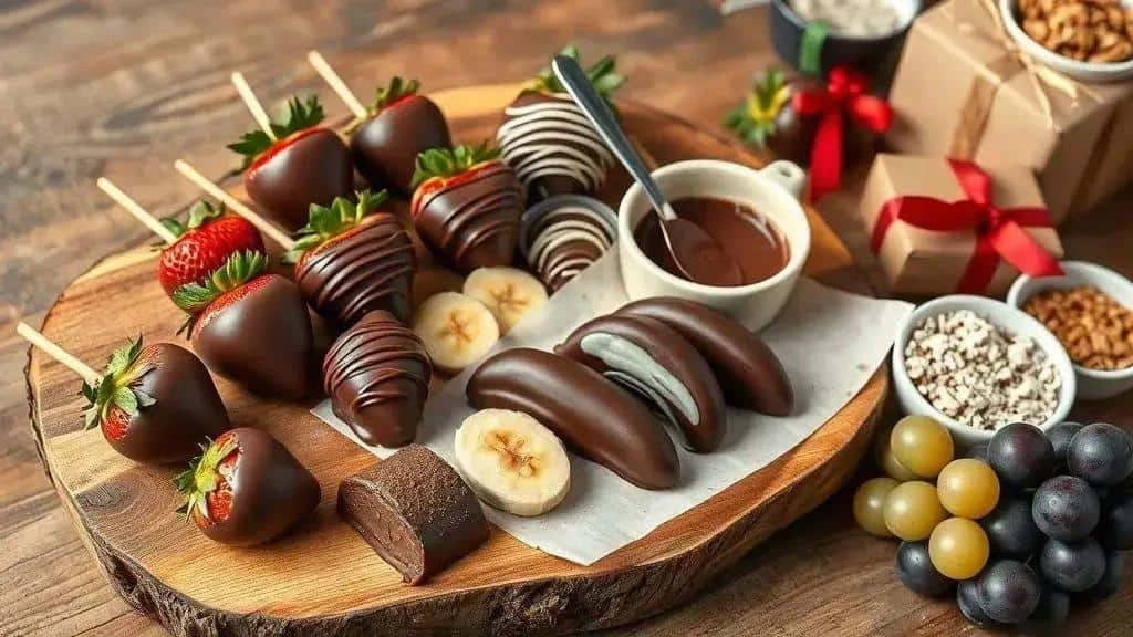 Chocolate-dipped fruit