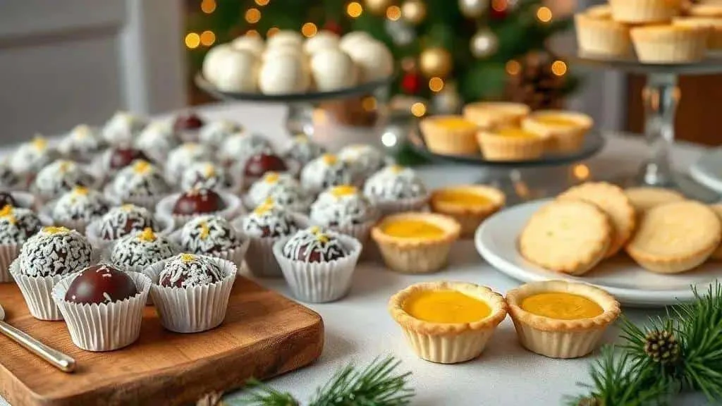 Chocolate sweets lemon tartlets and butter biscuits Chocolate sweets lemon tartlets and butter biscuits