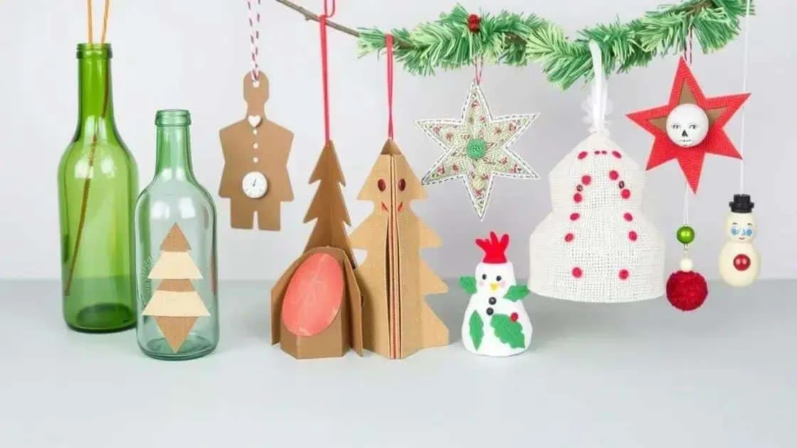 Christmas decorations made with bottles and paper Christmas decorations made with bottles and paper