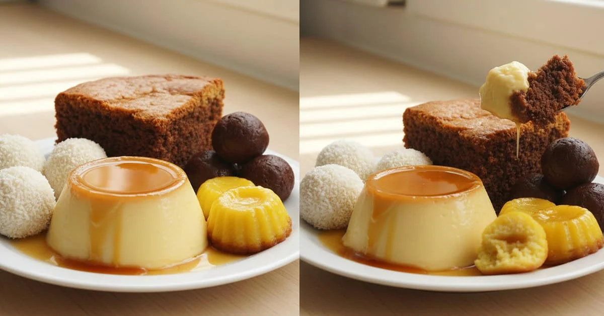 Christmas dessert selection