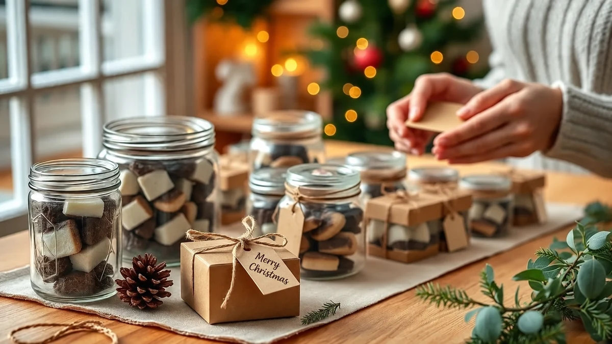 Christmas food gift jars and a Merry Christmas tag Christmas food gift jars and a Merry Christmas tag