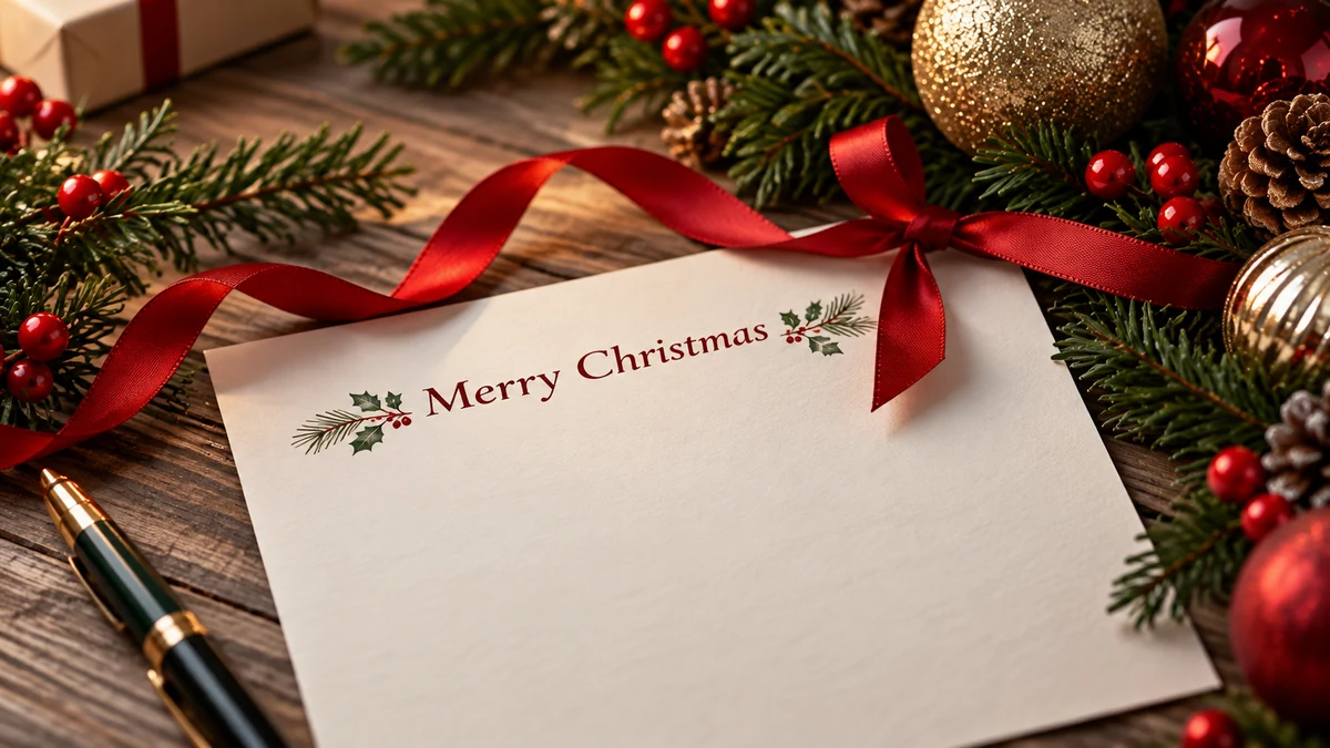 Christmas letter with a Merry Christmas heading