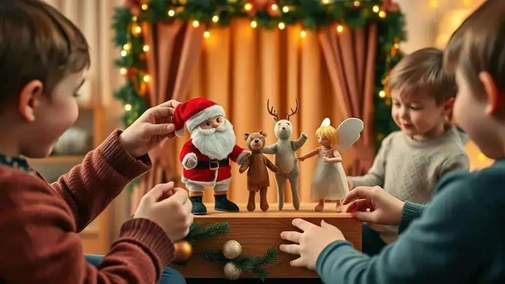 Christmas puppets for a family activity