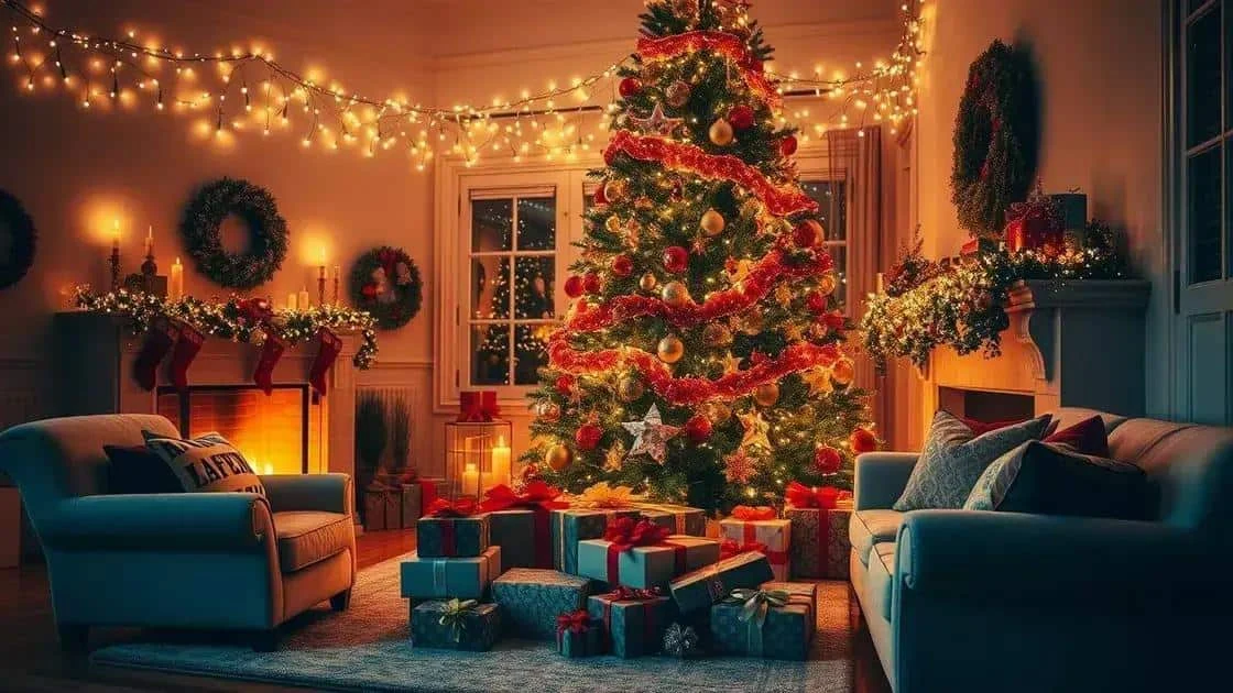 Christmas room prepared for photographs