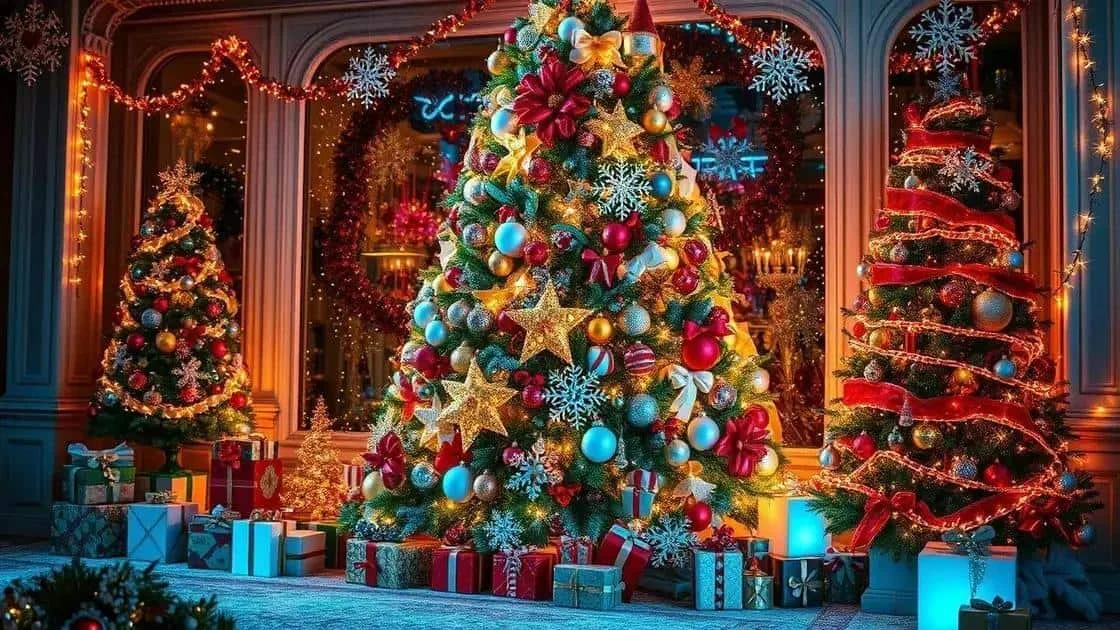 Christmas room with contrasting colour combinations