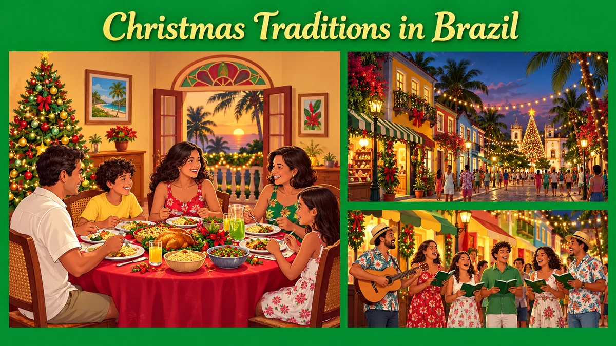 Christmas traditions in Brazil during summer