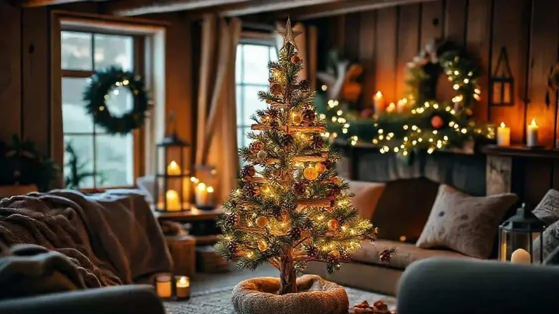 Christmas tree in a countryside home