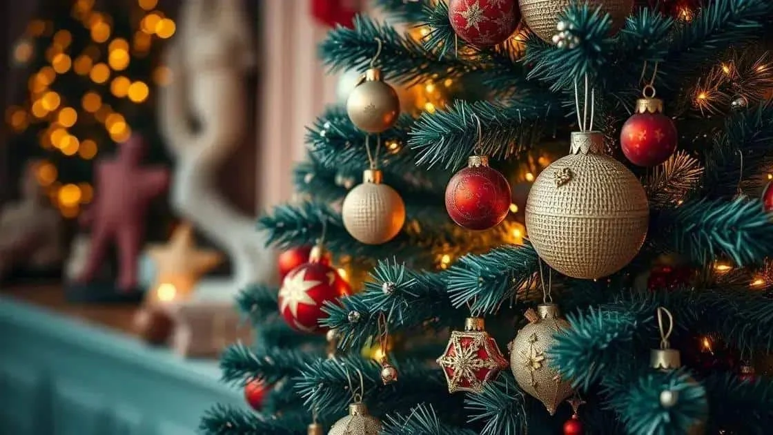 Christmas tree with vintage-style decorations