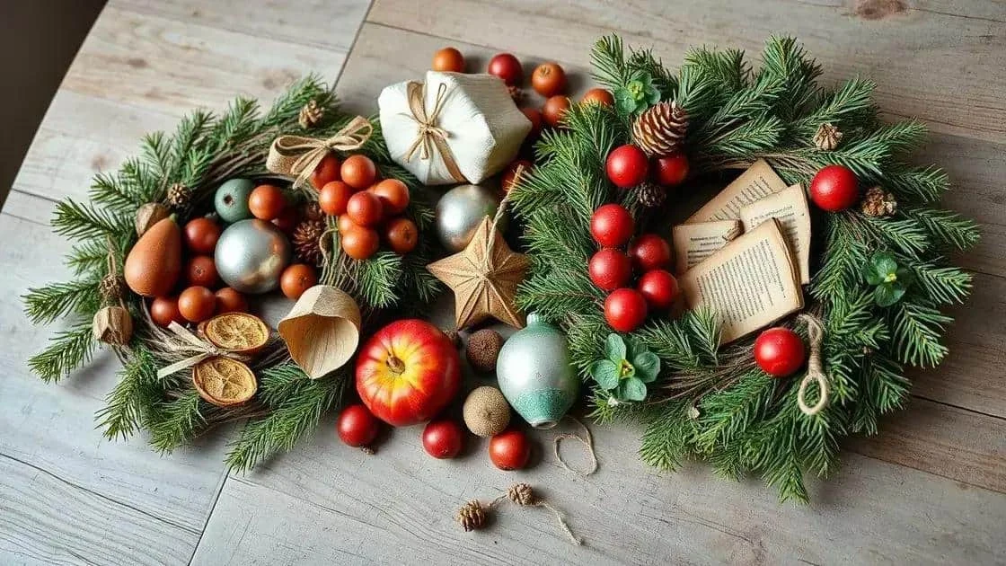 Christmas wreaths made with varied materials Christmas wreaths made with varied materials