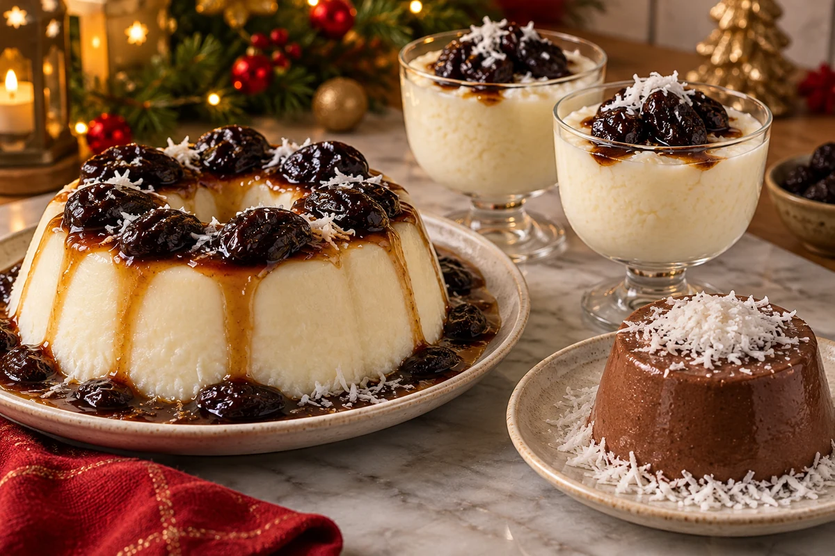 Coconut pudding variations for Christmas