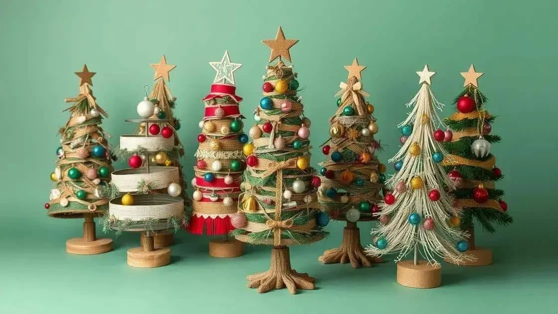 Collection of handmade Christmas trees