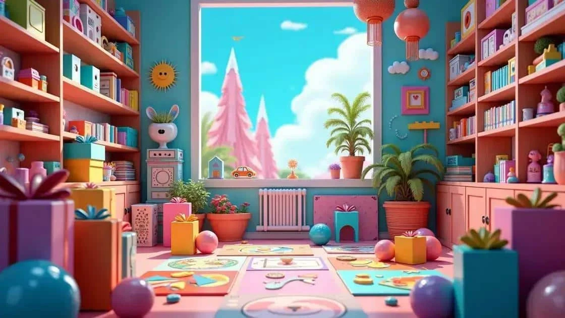 Colourful playroom with children’s toys
