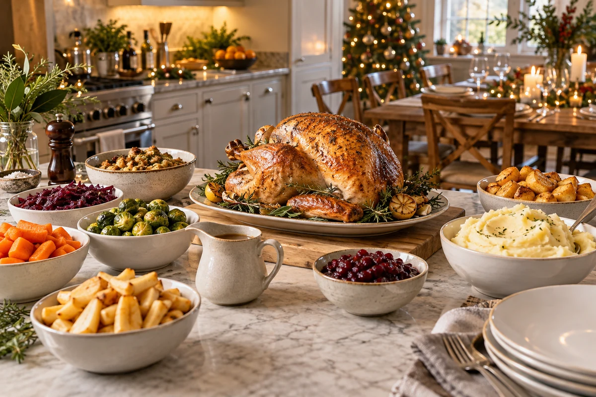 Cooked turkey portions in shallow storage containers