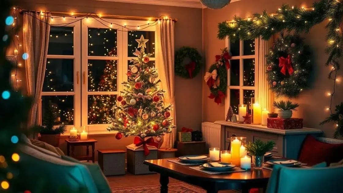 Cosy accommodation decorated for Christmas