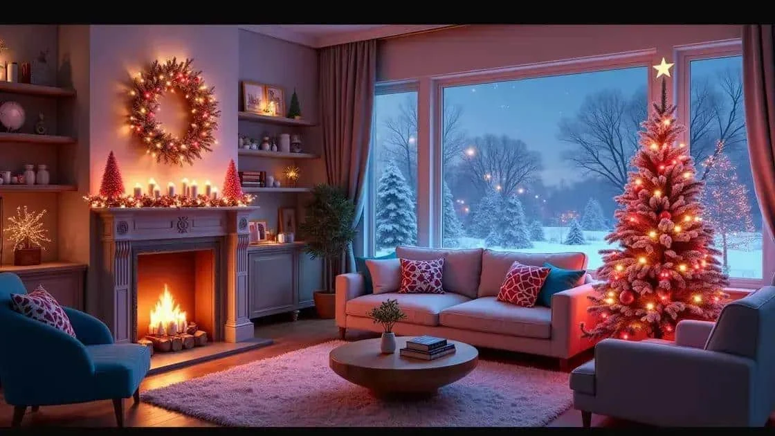 Cosy living room with Christmas decorations