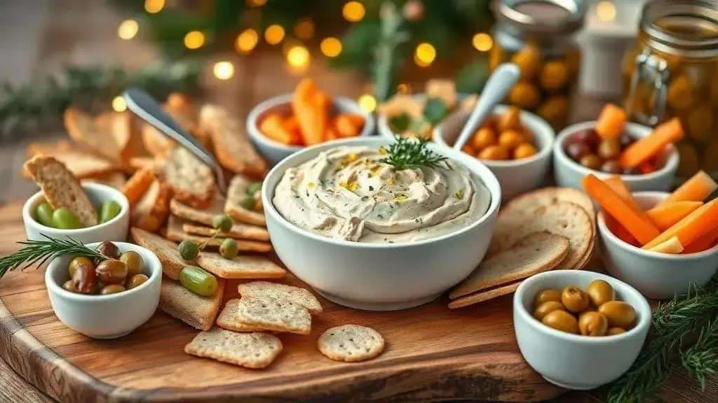 Creamy tuna pate served with bread and vegetable sticks Creamy tuna pate served with bread and vegetable sticks