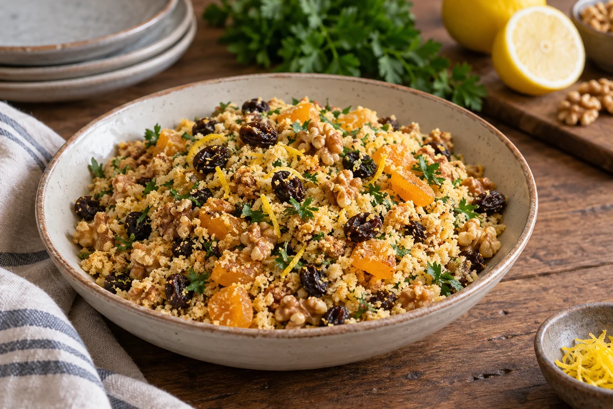 Dried fruit and nut farofa