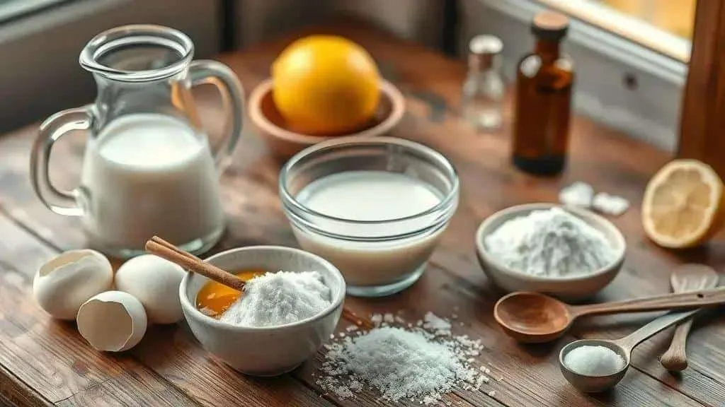 Egg yolks milk sugar and spices for gemada