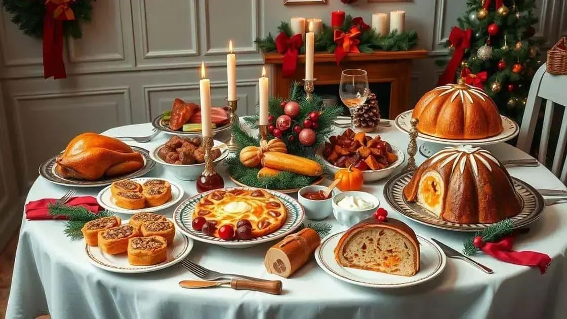 European-style festive food selection