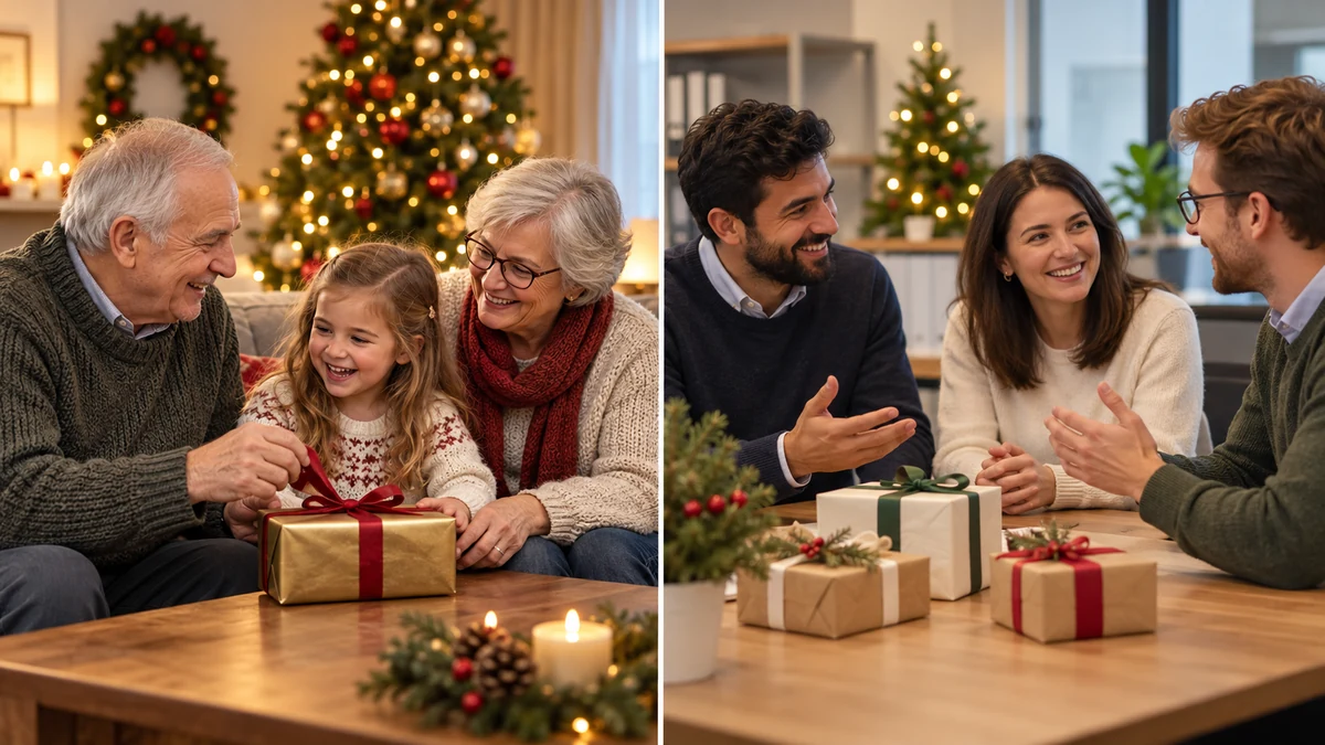 Family and workplace Christmas gift exchanges