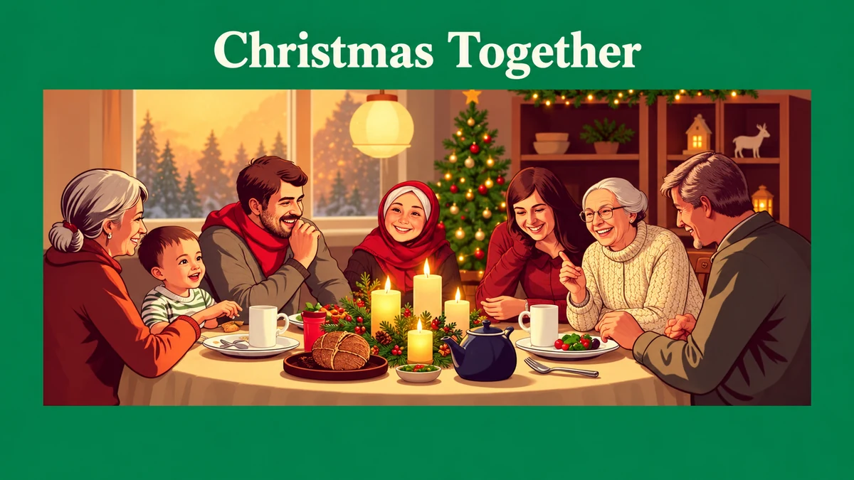 Family celebrating Christmas together