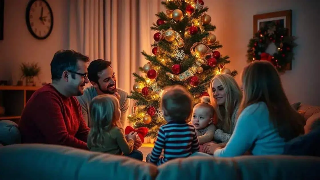 Family celebrating Christmas together