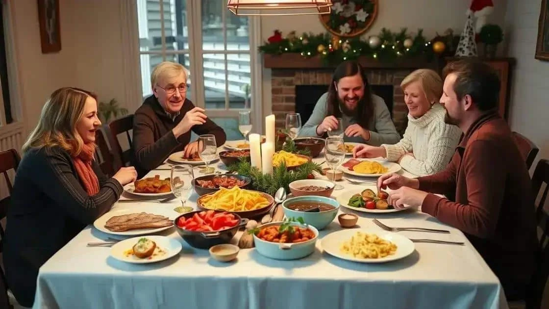 Family enjoying a Christmas meal