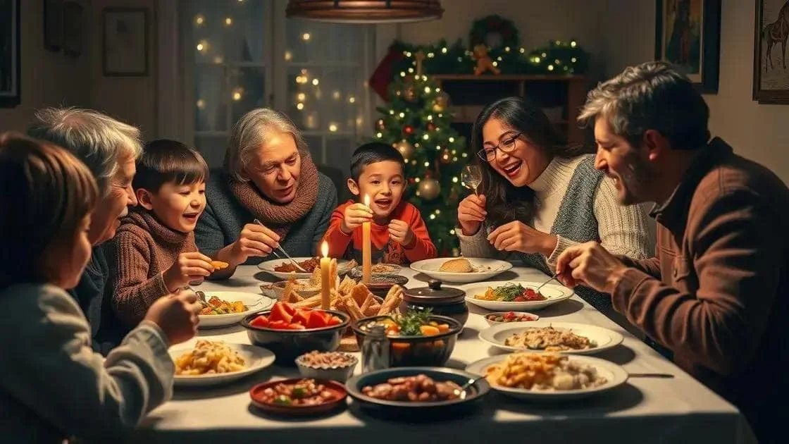 Family enjoying a Christmas meal together