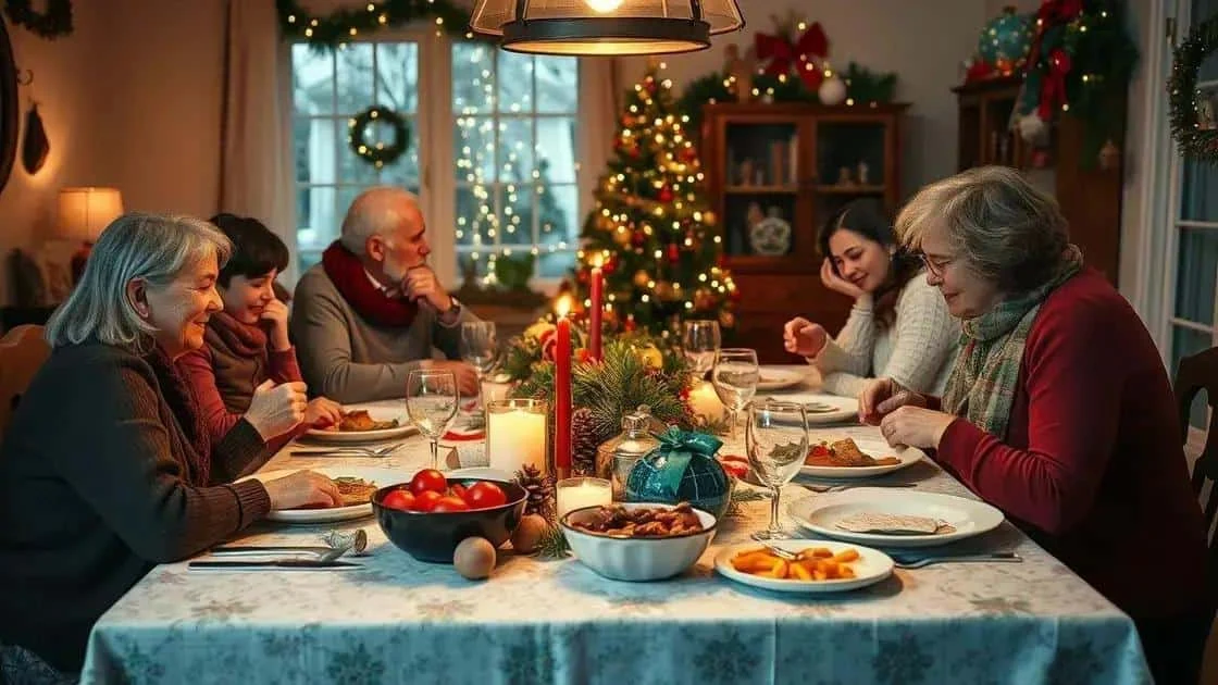Family enjoying a festive meal together