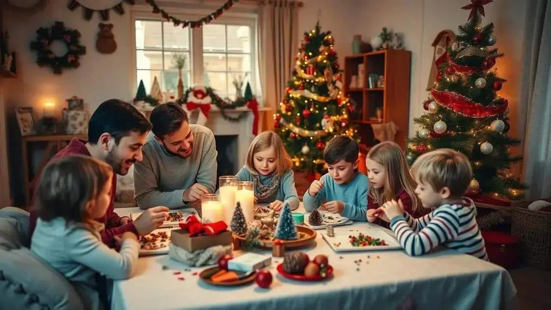 Family preparing festive food together